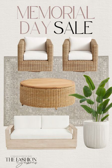 Memorial Day SALE!!! 

Outdoor furniture | Memorial Day sale | pottery barn | outside space | oasis | patio furniture sale | wicker chairs | luxury patio furniture sale | faux tree | patio table | Tracy Cartwright | The Fashion Sessions 

#LTKhome #LTKsalealert #LTKSeasonal