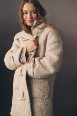 Pilcro Wool Blend Hooded Duffle Coat | Anthropologie (US)