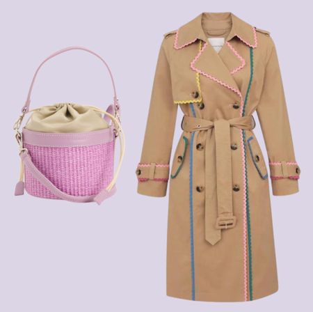 Scalloped  trench coat 