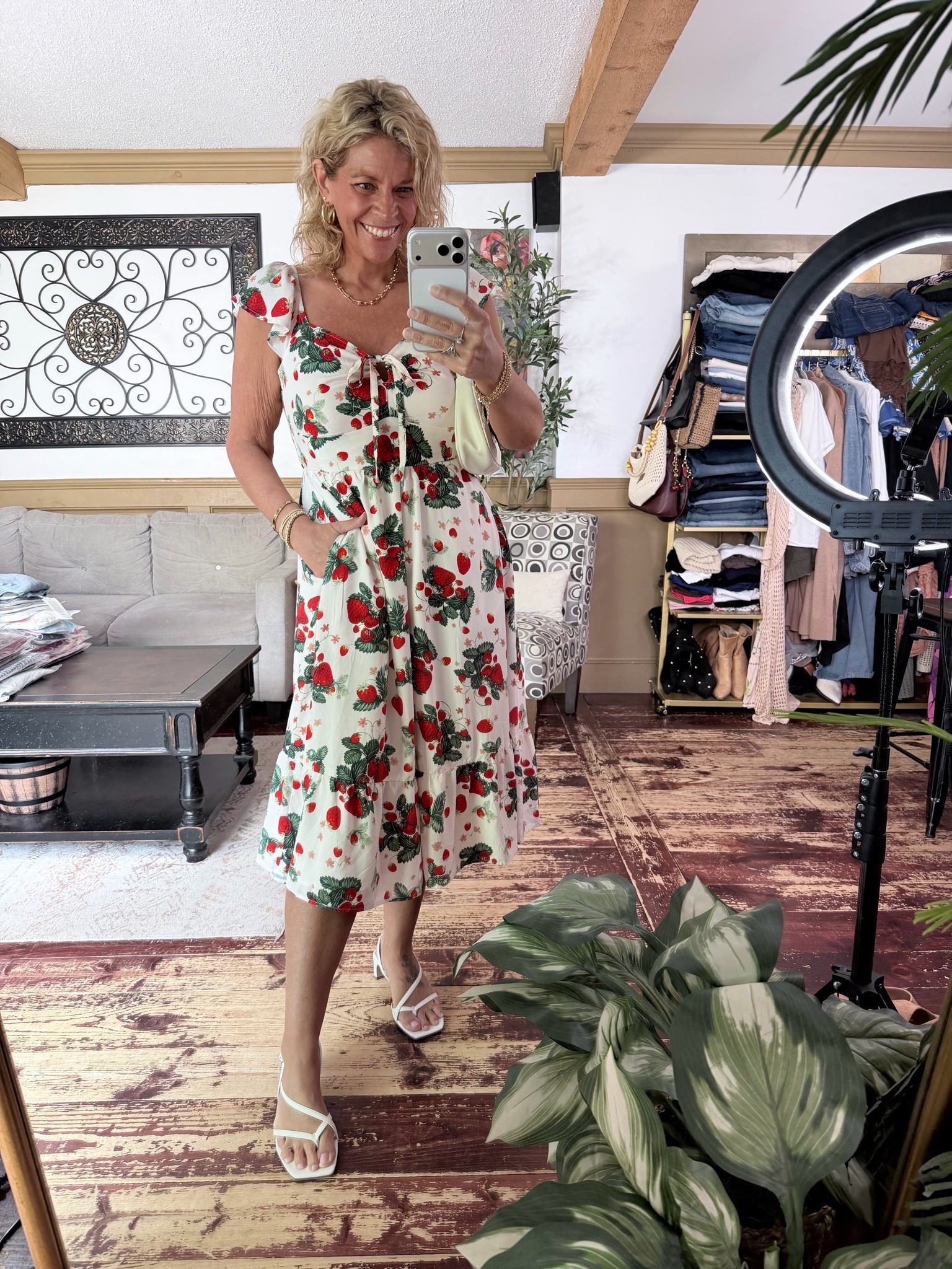 The cutest strawberry 🍓 print dress that compliments the curves- size 10. Perfect summer dress for picnics or casual weekend wear.

#LTKOver40 #LTKSeasonal #LTKMidsize