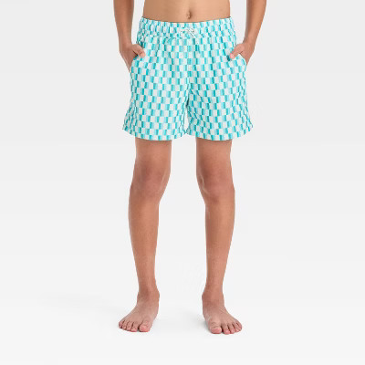 Boys' Geo Swim Trunks - art class™ Blue XS | Target