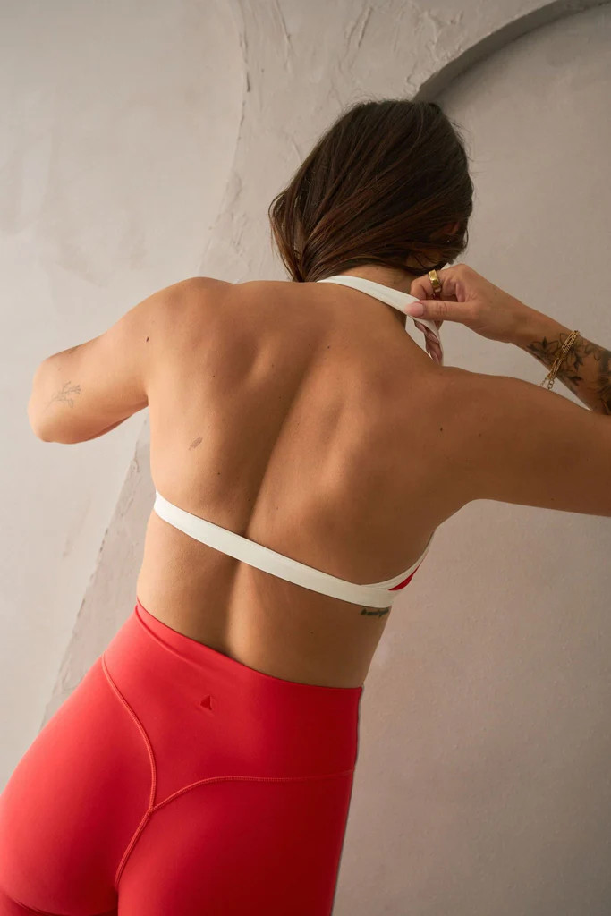 Cloud II™ Mini Halter Bra - Hot Pepper Contrast | Vitality