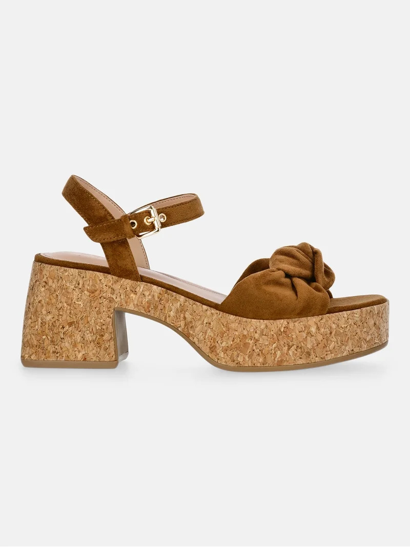 Time and Tru Women's Cork Knot Sandals - Walmart.com | Walmart (US)