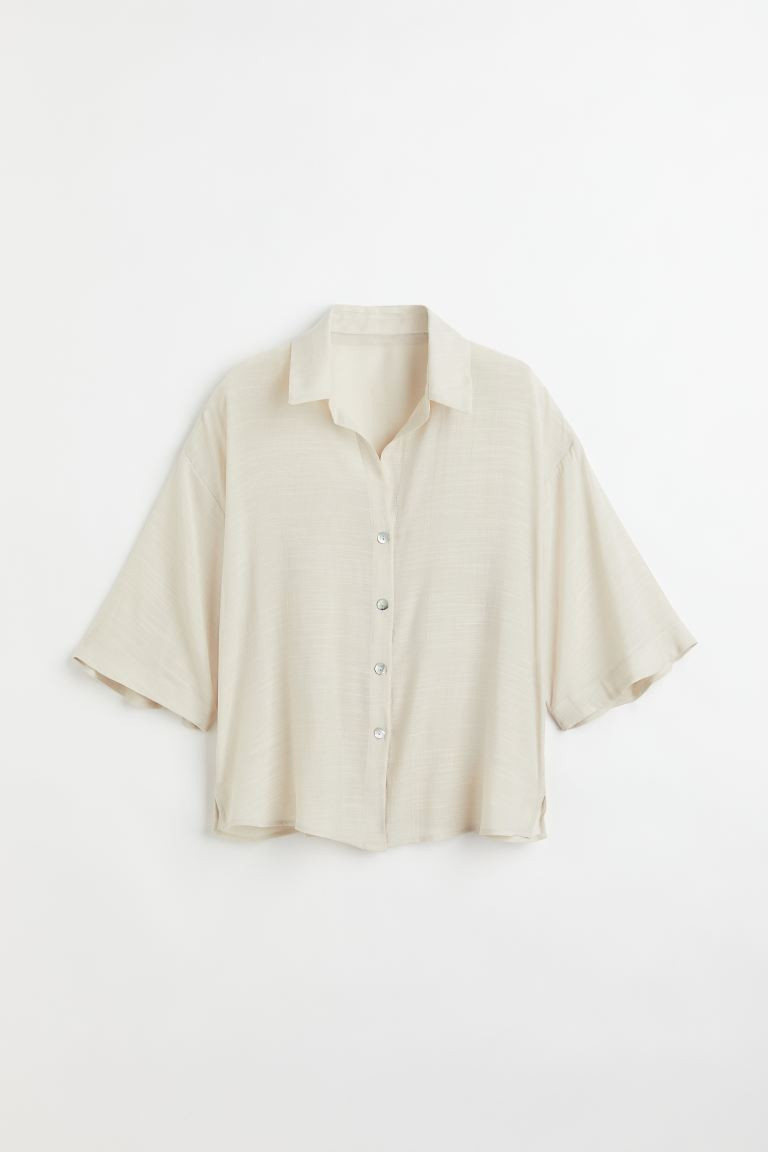 Camisa de playa en crepé | H&M (FR, IT, ES, PT, BE)