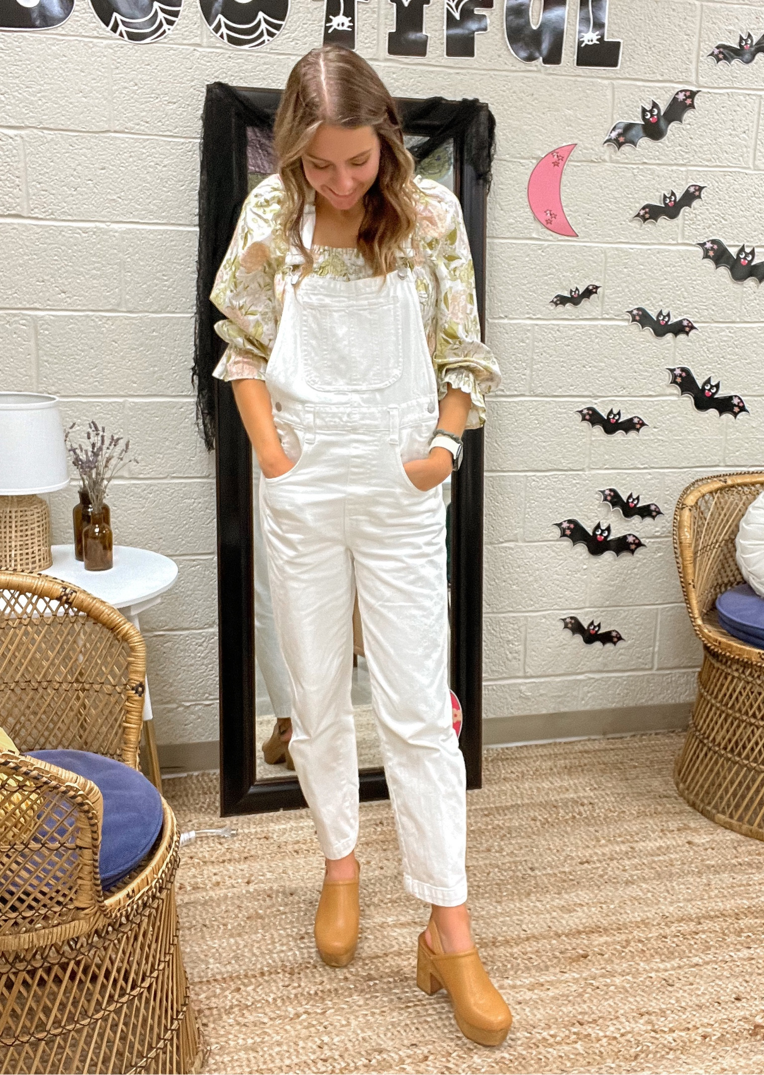 Overalls & a cute floral blouse make the PERFECT outfit to teach in. Dress it up with some cute clogs, like these that I am obsessed with  and wear them alllll the time! 

#LTKshoecrush #LTKunder50 #LTKstyletip