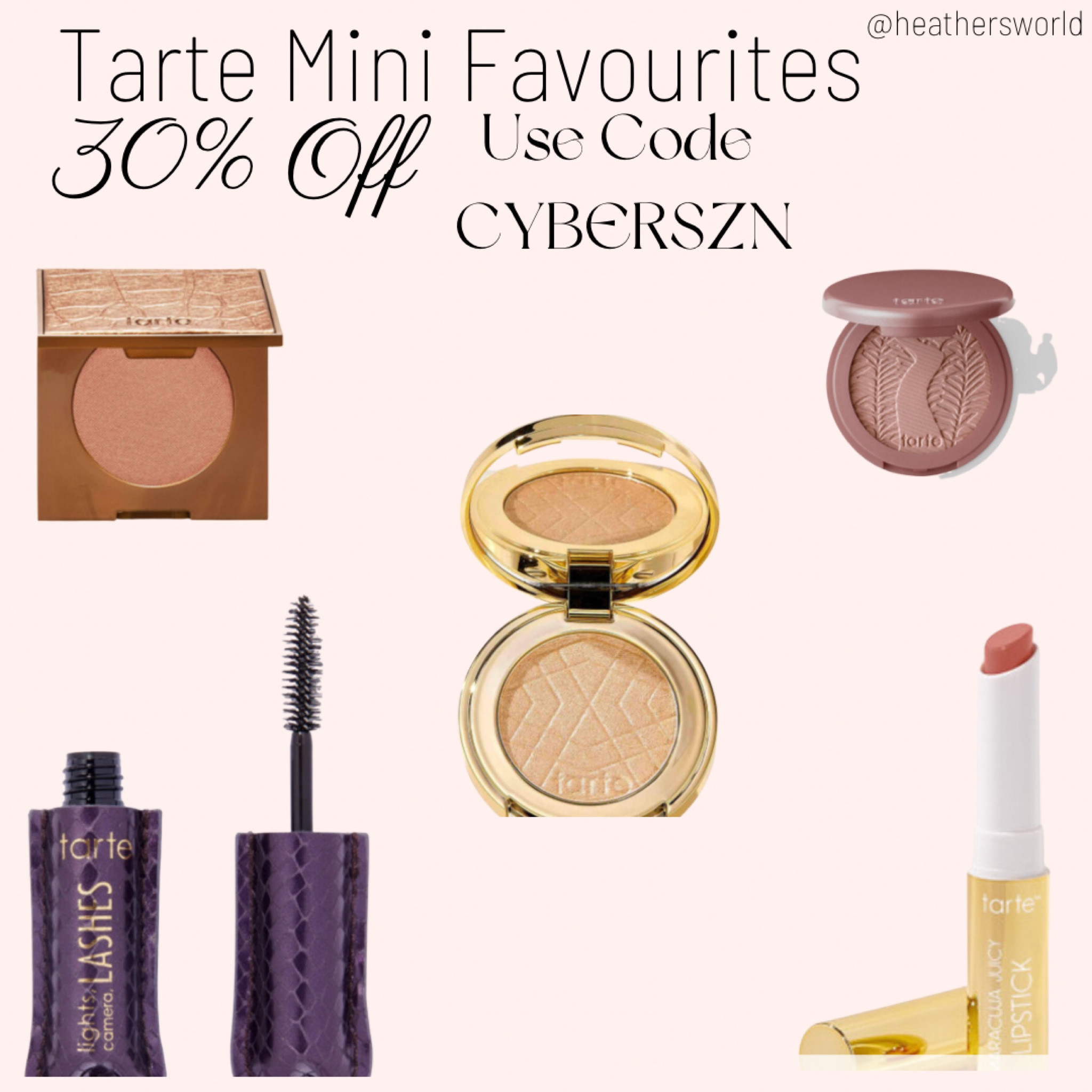 Tarte Mini Favourites 
Get 30% off Using Code CYBERSZN 

#minimakeup #tarte #blackfriday #cyberweek 

#LTKbeauty #LTKCyberWeek #LTKsalealert