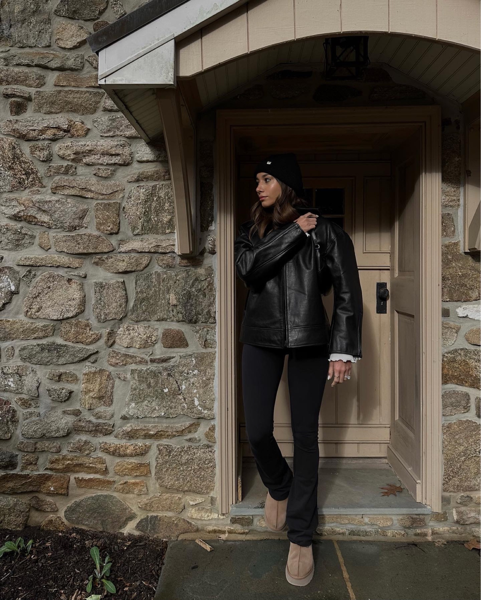 Winter in Philly outfit 

All black revolve leather jacket, alo yoga pants, minimal black style 

#LTKSeasonal #LTKHoliday #LTKstyletip
