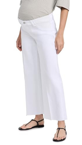 PAIGE Anessa Maternity Raw Hem, Crisp White, 24 | Amazon (US)