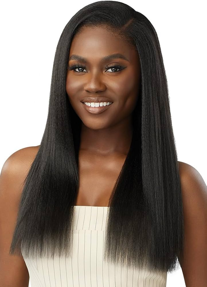 Outre Big Beautiful Hair Clip-In - 9pcs - NATURAL YAKI 18” (NATURAL BLACK) | Amazon (US)