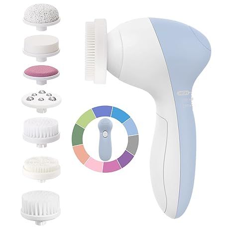 Facial Cleansing Brush Face Scrubber: COSLUS 7in1 P2017 Electric Exfoliating Spin Cleanser Device... | Amazon (US)