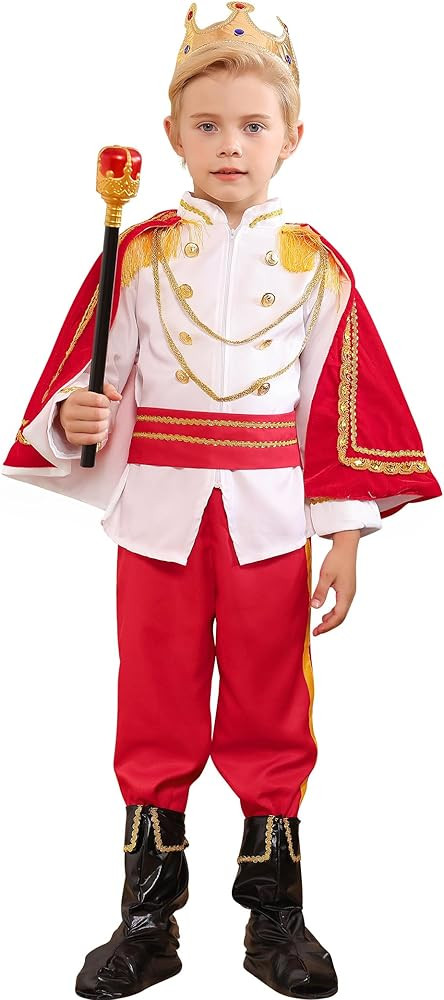 FYMNSI Kids Boys King Prince Charming Costume Halloween Christmas Outfits Storybook Royal Medieva... | Amazon (US)