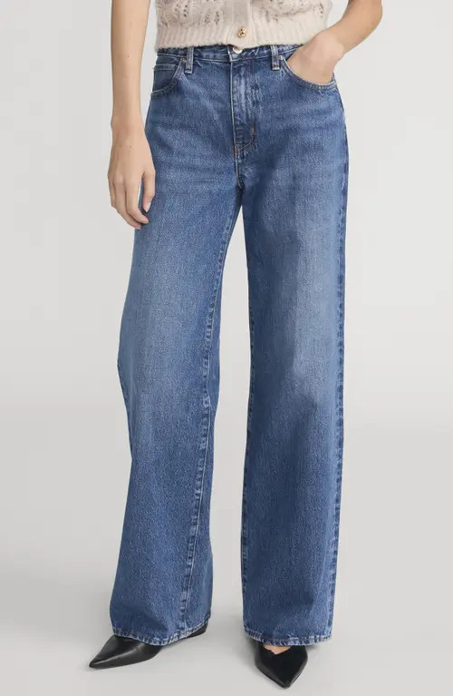 FRAME The Stroll High Waist Wide Leg Jeans in Partridge at Nordstrom, Size 28 | Nordstrom