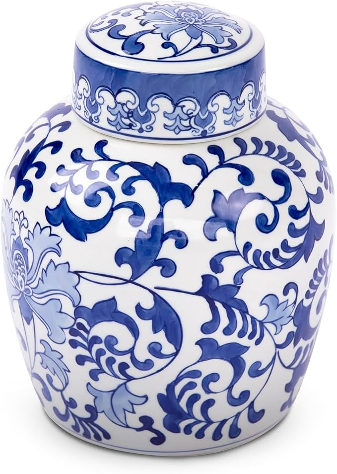 Exotic Blue Ceramic Cremation Urn – Large Funeral Urn for Ashes, Holds Up to 200 Cubic Inches | Amazon (US)