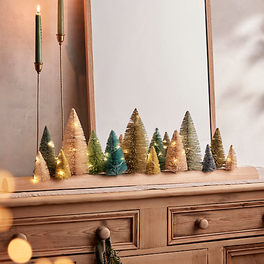 Pre-Lit Brush Trees on Wood Base | Terrain