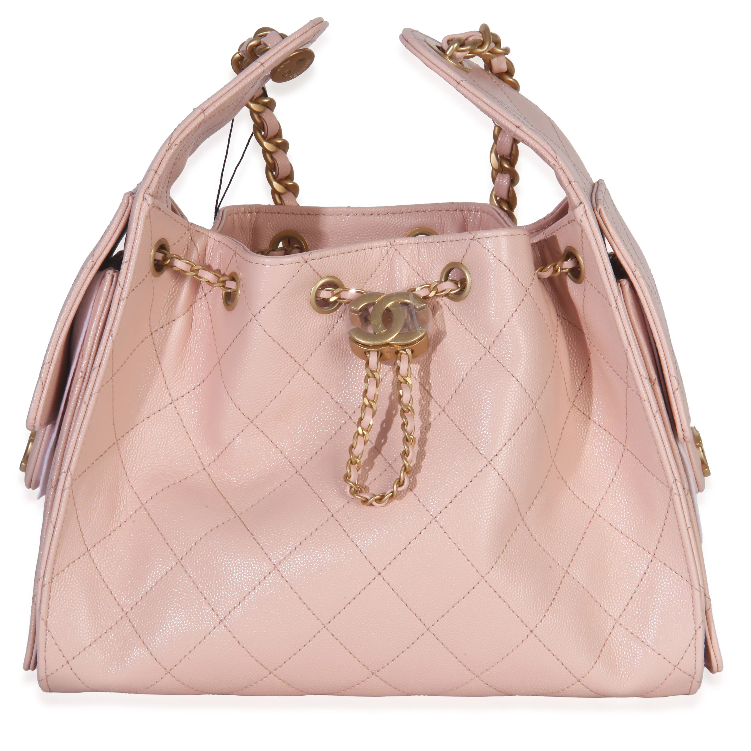 Pink Quilted Caviar Small Chanel 25 Hobo Handbag | myGemma