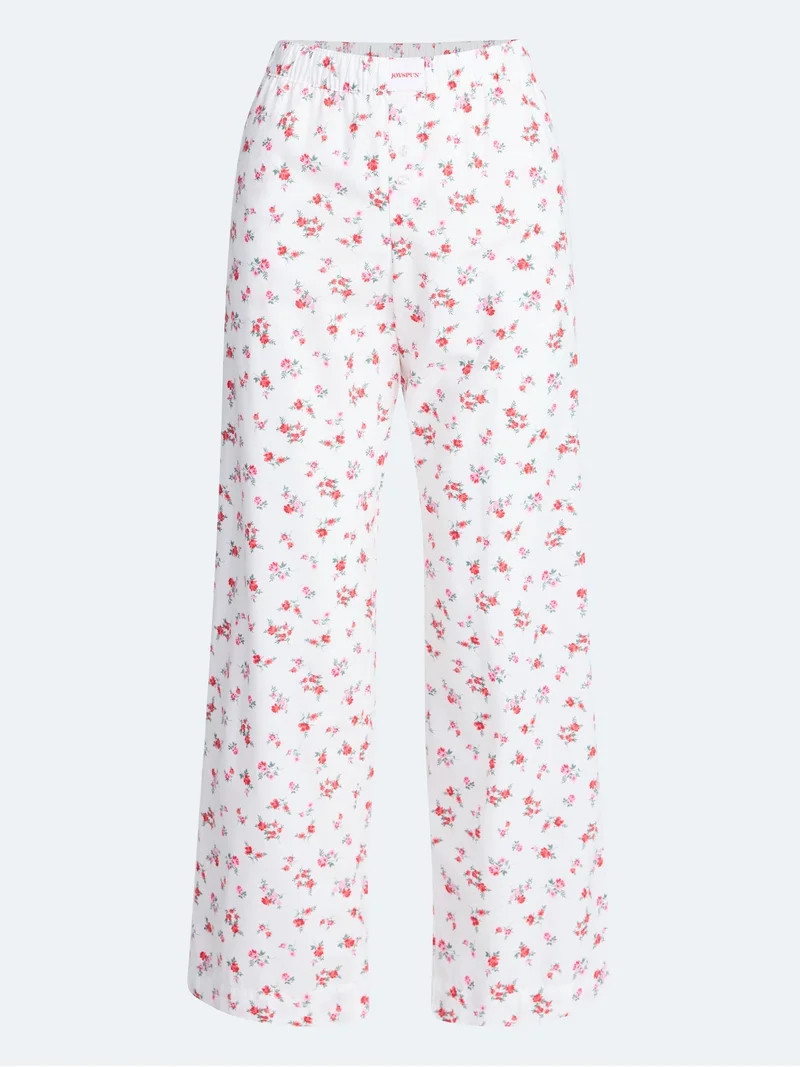 Joyspun Women's Poplin Sleep Pants, 30'' Inseam, Sizes XS-3X - Walmart.com | Walmart (US)