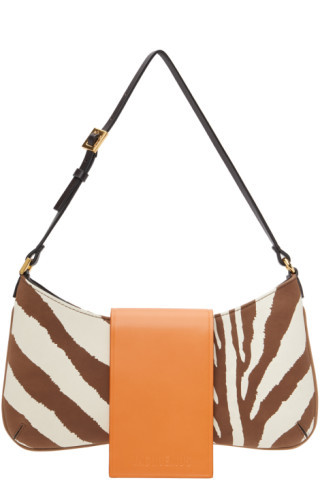 Jacquemus - Brown Le Raphia 'Le Bisou Imprime Zebre' Bag | SSENSE