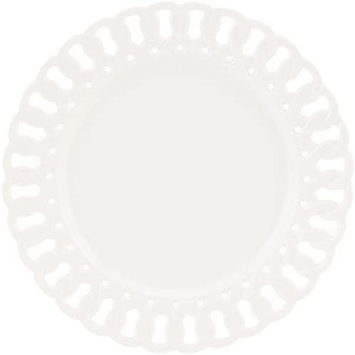 Gracie China by Coastline Imports, Heirloom Collection, 8-Inch Dessert Plate, White Fine Pierced ... | Amazon (US)