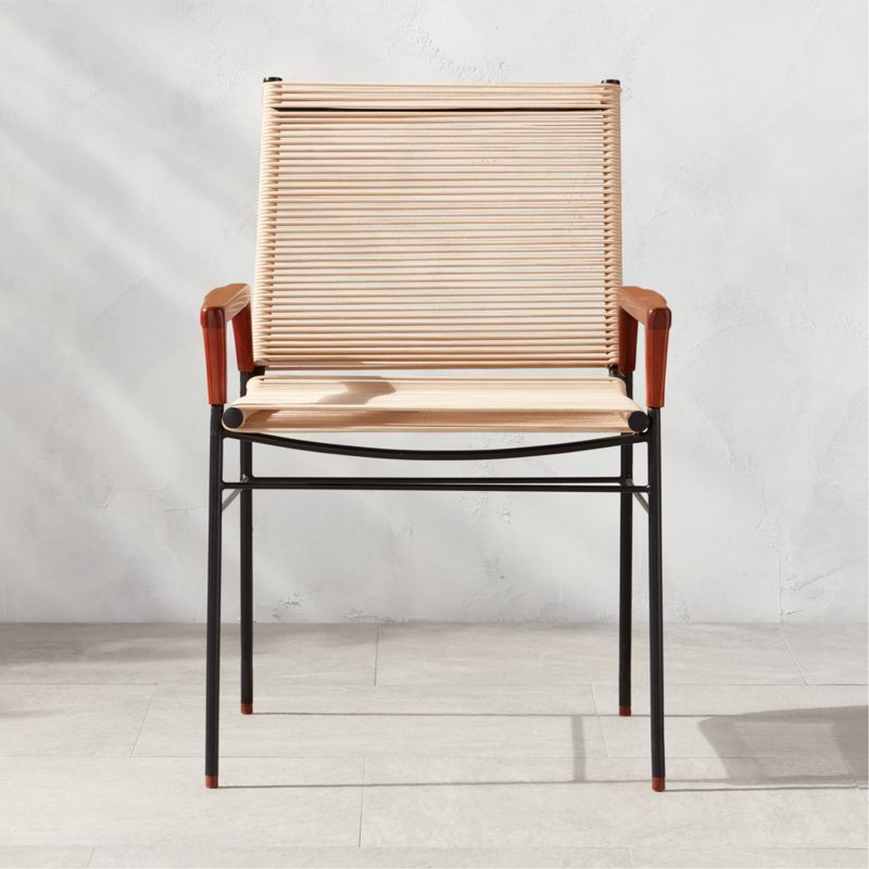Timon Rope Outdoor Dining Armchair | CB2 | CB2