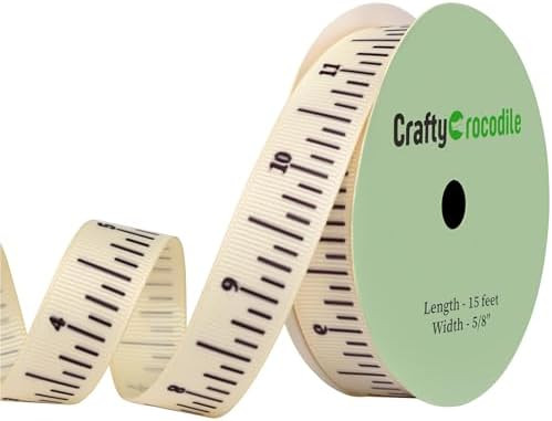 CraftyCrocodile Teacher Crafting Ribbon - Measuring Ribbon for Crafts and Gifts - School Ruler Te... | Amazon (US)
