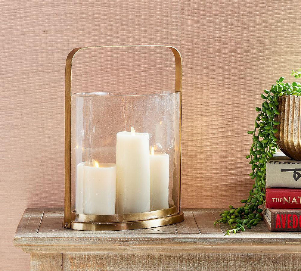 Langley Metal Hurricane Candleholder | Pottery Barn (US)