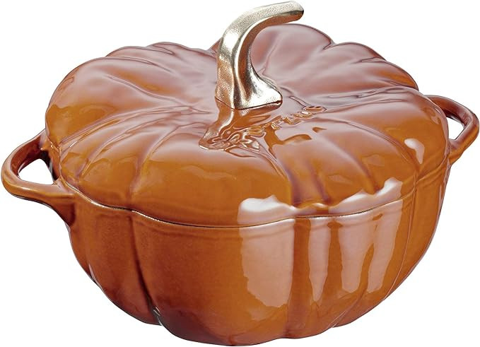 STAUB Cast Iron 3.5 Qt Pumpkin Dutch Oven, Cocotte, Burnt Orange, Made in France | Amazon (US)