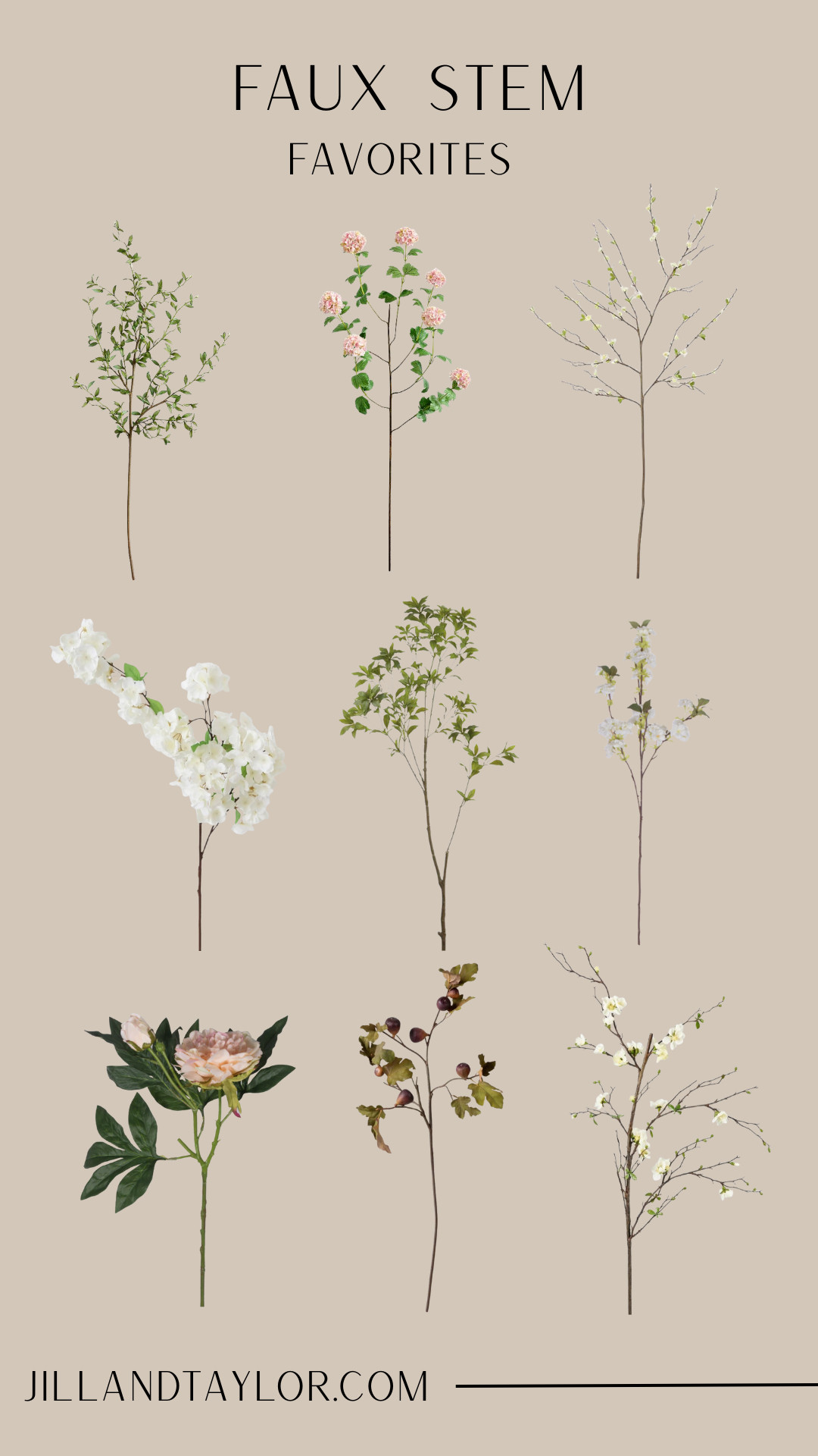 Faux Stems 

Faux flowers, long branch, plants 

 #LTKSeasonal #LTKHome #LTKSaleAlert