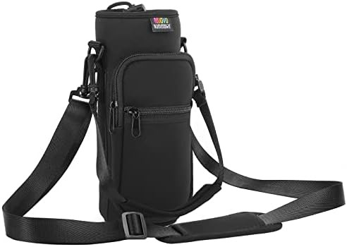 Nuovoware Water Bottle Carrier Bag, Bottle Pouch Holder, Adjustable Shoulder Hand Strap 2 Pocket ... | Amazon (US)