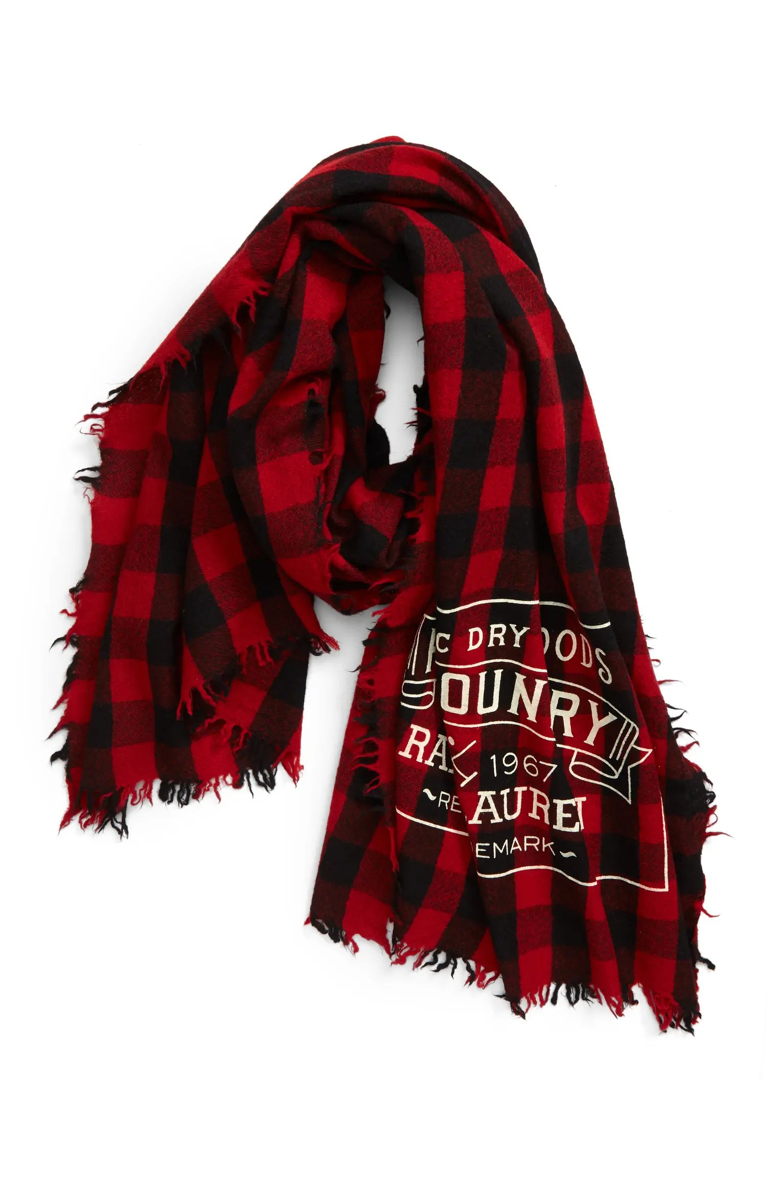 Country Buffalo Check Wool Scarf | Nordstrom