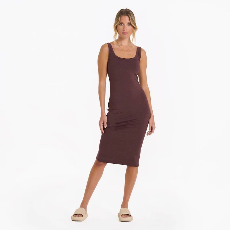 Halo Essential Dress | Chestnut Heather | Vuori Clothing