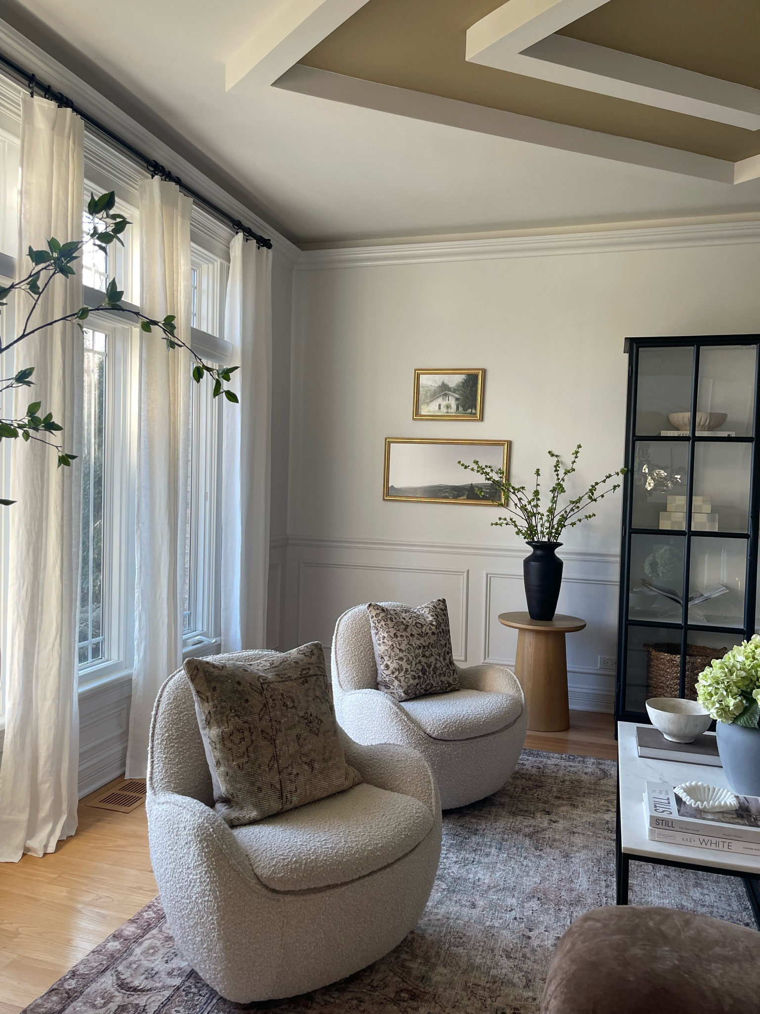 My exact chairs are no longer available, linked some similar ones. Linked my frames also, but the prints inside and personal photos. 

#livingroom #accentchair #rug #frames #mcgeeandco #vase #greenery #afloral 

#LTKSeasonal #LTKGiftGuide #LTKhome