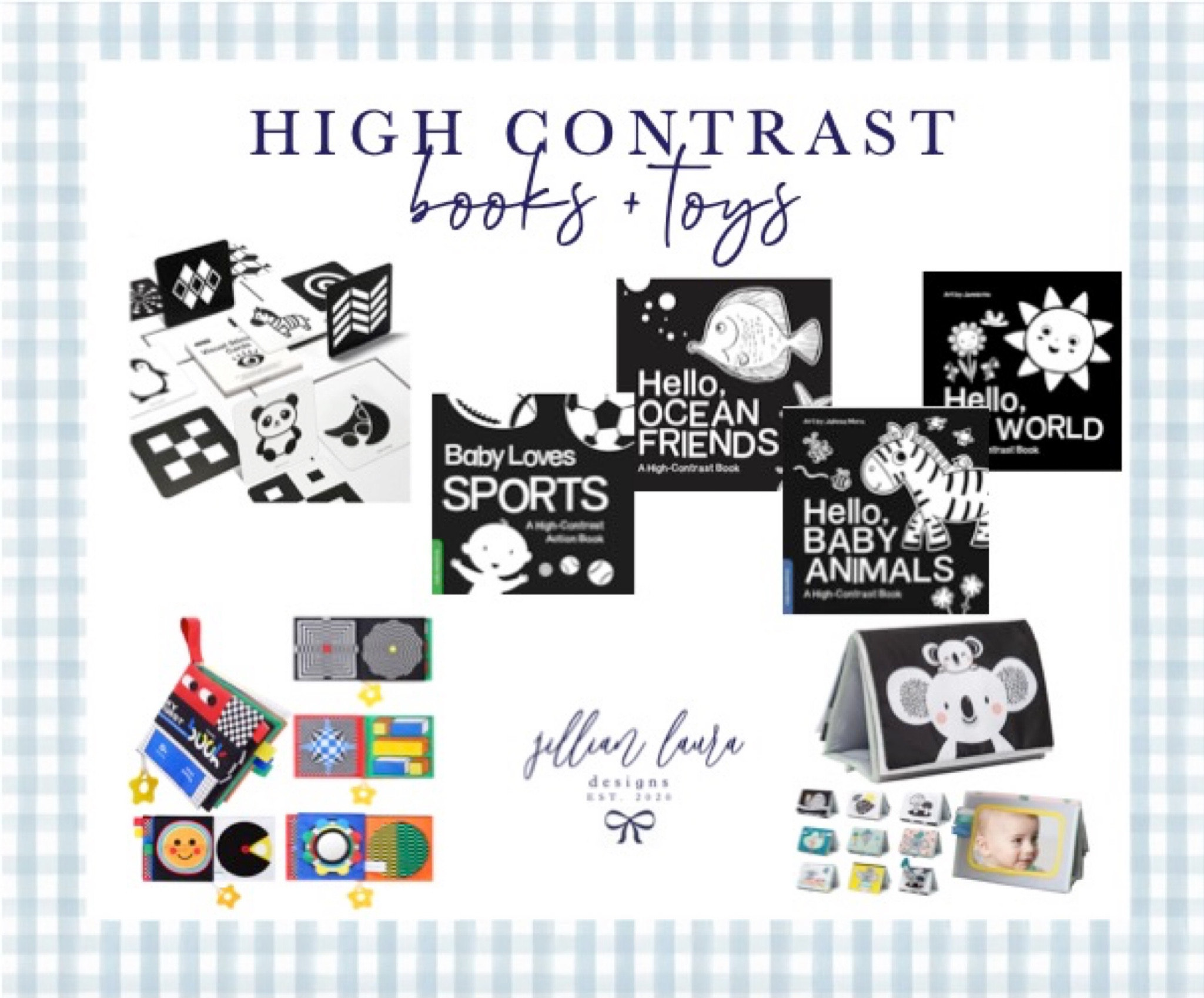 High contrast books and toys for baby development!

#LTKbaby #LTKHoliday #LTKkids