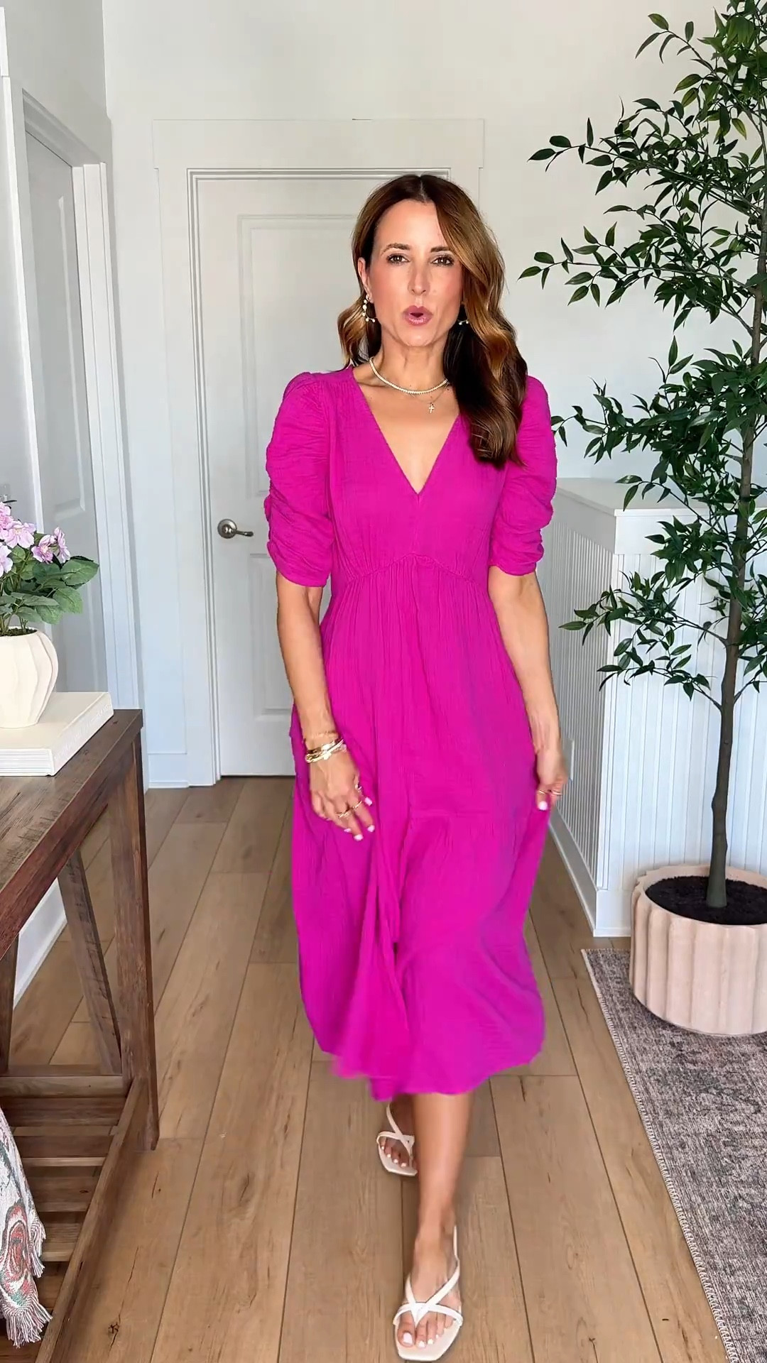 New Walmart arrivals! Walmart spring dresses. Walmart Easter dresses. Walmart summer dresses. Vacation dresses. Vacation outfits. Pink dresses. Wearing XS - runs big so consider sizing down. Cream kitten heels in size 7. 

#LTKootd #LTKSeasonal #LTKTravel