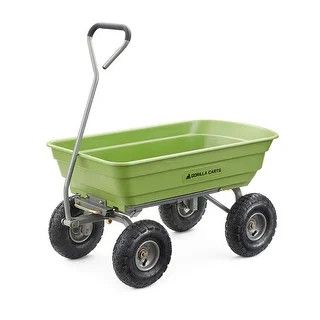 Gorilla Carts 600 Pound Capacity Heavy Duty Poly Yard Dump Utility Cart, Green - 31.5 | Bed Bath & Beyond
