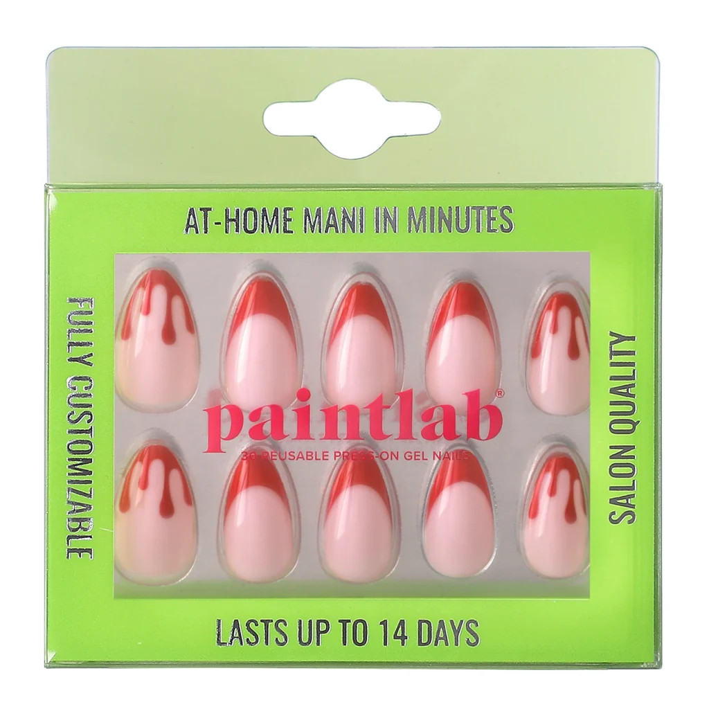 Bloody Red Short Almond Press-On Nails | PaintLab