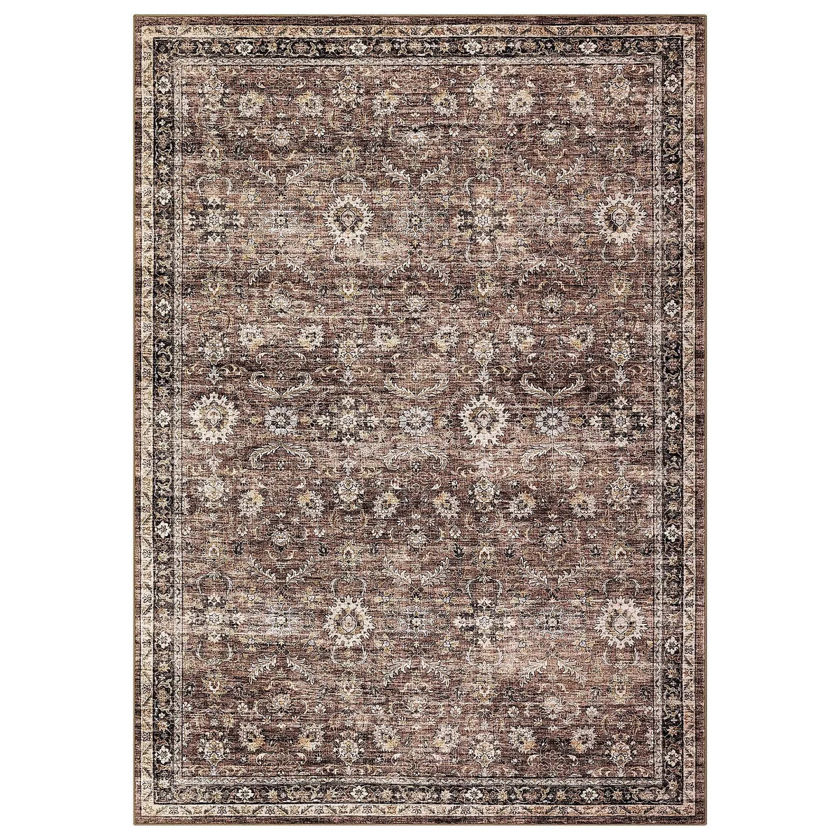 Vintage Large Area Rug for Living Room Bedroom Distressed Rug Non-Slip Low Pile Machine Washable ... | Target