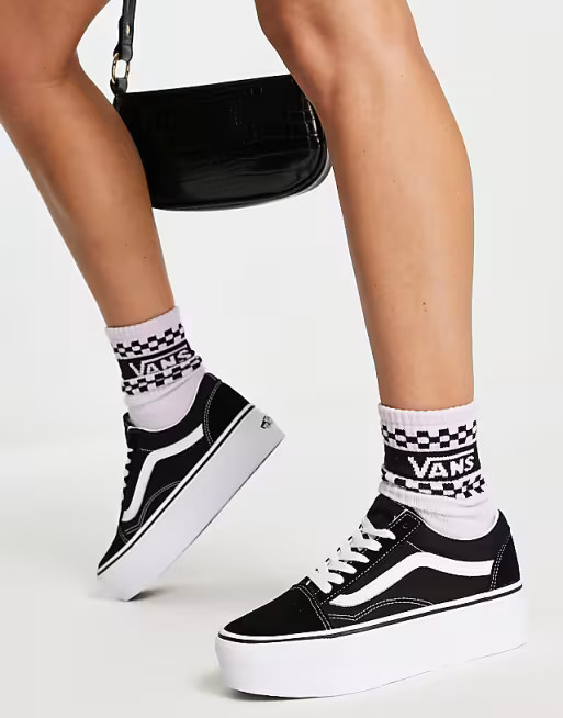 Vans Old Skool Stackform sneakers in black suede | ASOS (Global)