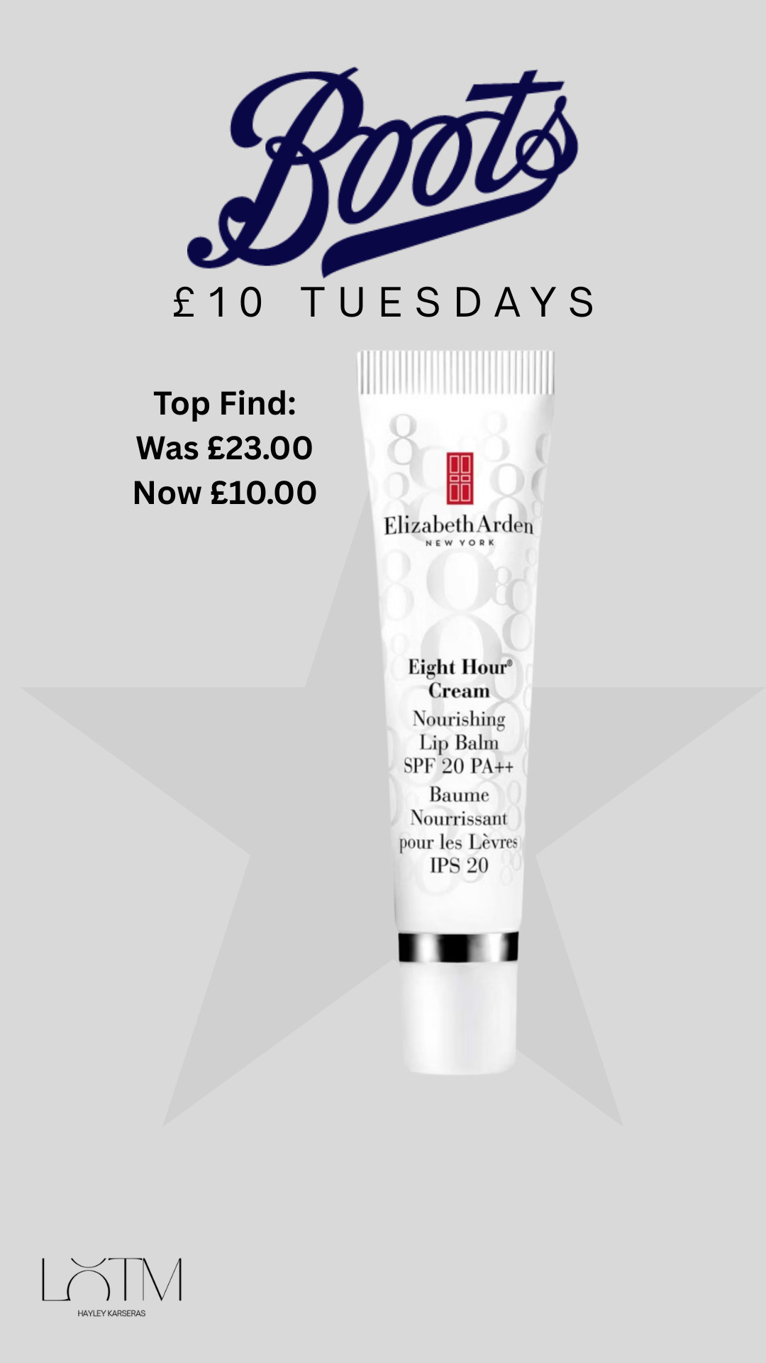 I love Boots £10 Tuesdays !! My everyday Elizabeth Arden Lip balm is only £10!! Grab it beofre the end of the day for this amazing deal!   

 #LTKuk #LTKspring #LTKsale