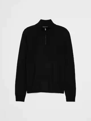 Merino Wool Quarter-Zip Sweater | Banana Republic Factory