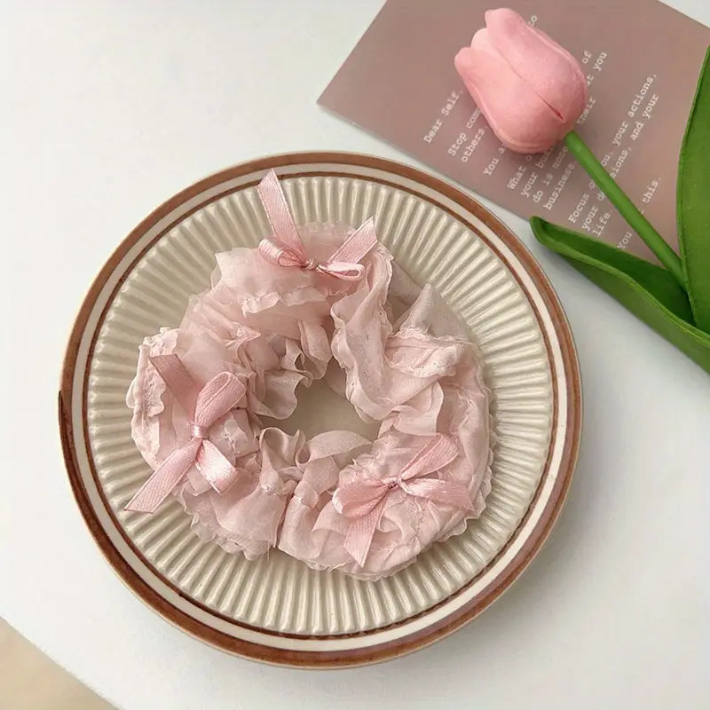 Sweet Elegant Cute Bow Scrunchies, Hair Accessories, Valentine's Day Gift, School Gift, Birthday ... | Temu Affiliate Program