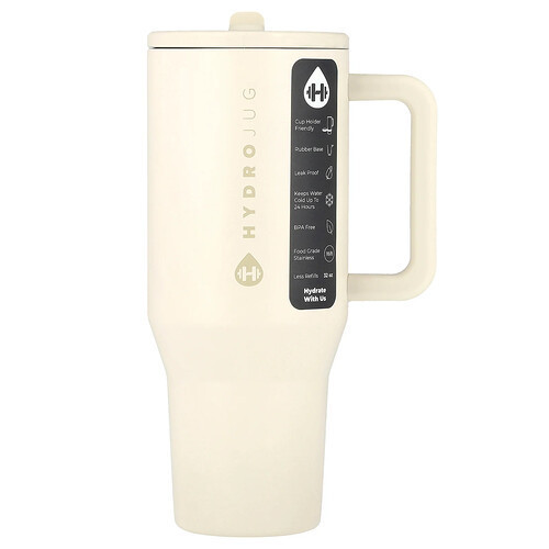 HydroJug, Traveler Tumbler, Cream, 32 oz | iHerb