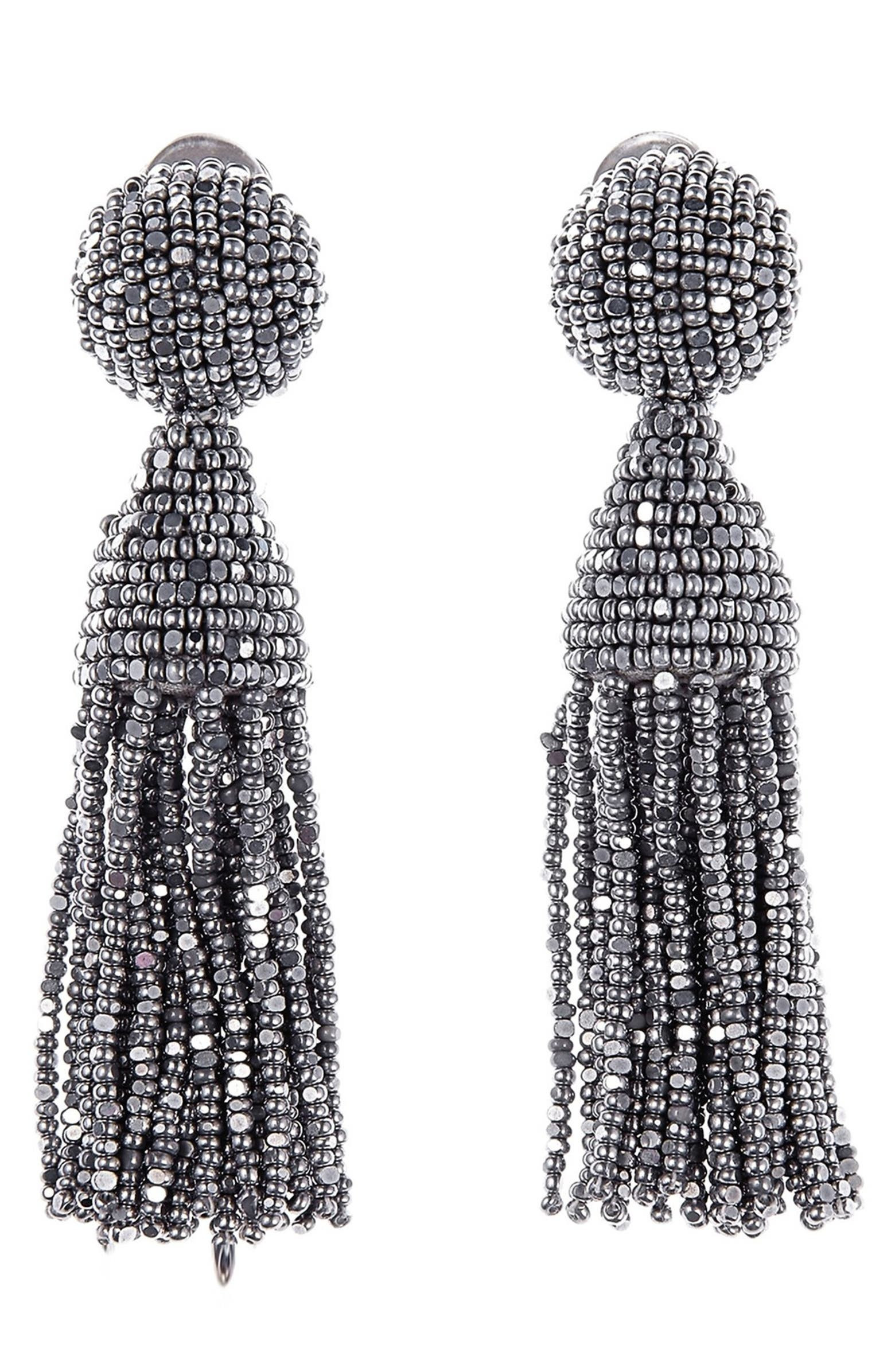 Classic Short Tassel Drop Clip Earrings | Nordstrom