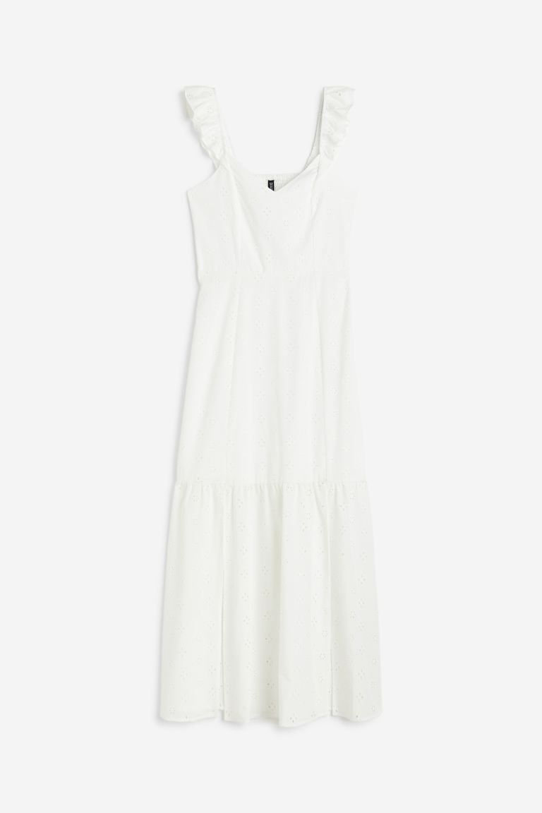 Curvy Fit Eyelet Embroidered Open-backed Dress | H&M (US)