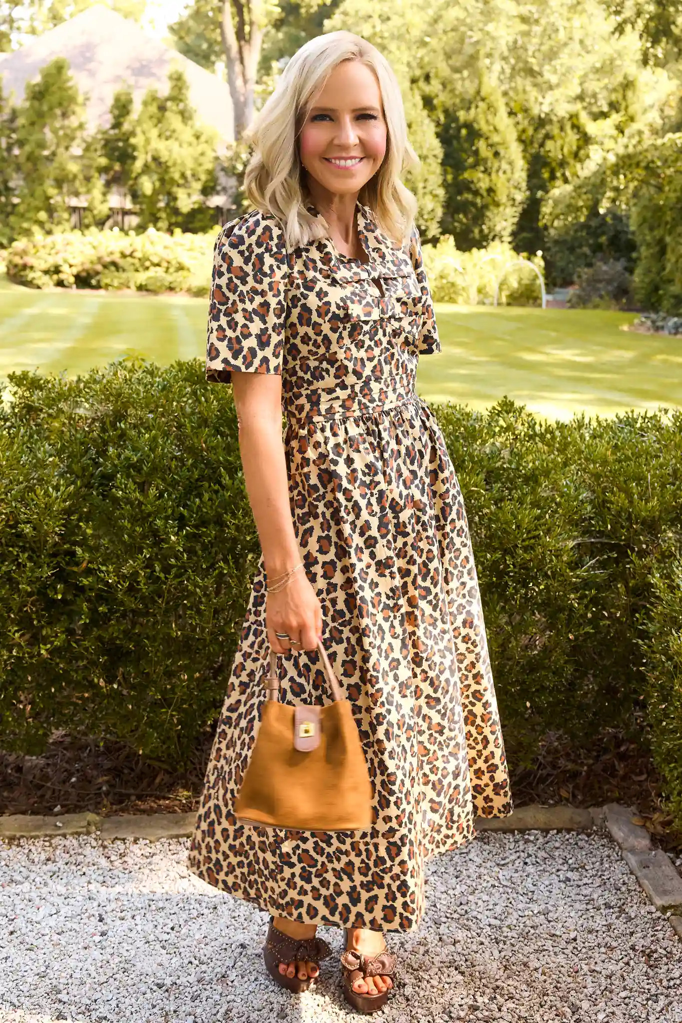 Heather Leopard Print Midi Dress | Avara