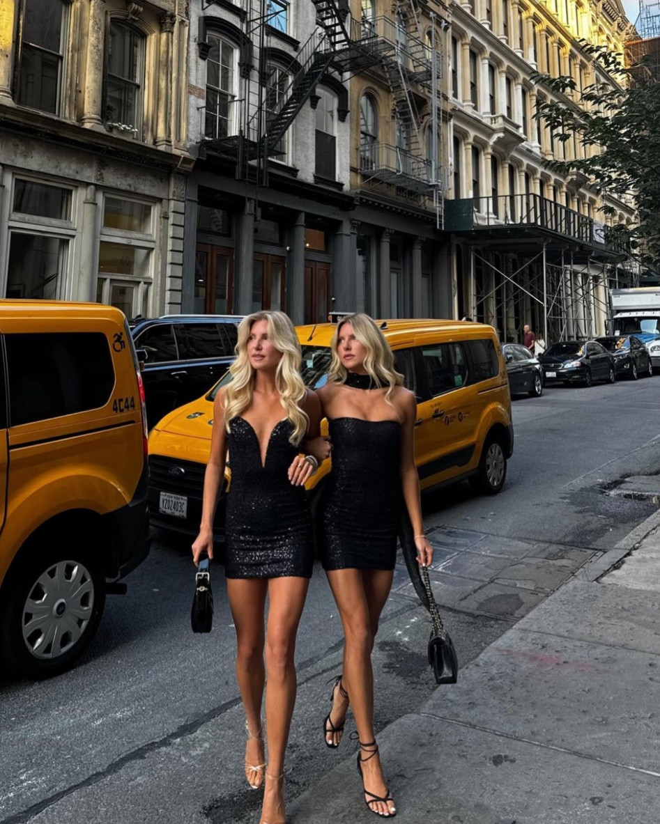 On our way to Oh Polly wearing their At Dusk collection 🌆