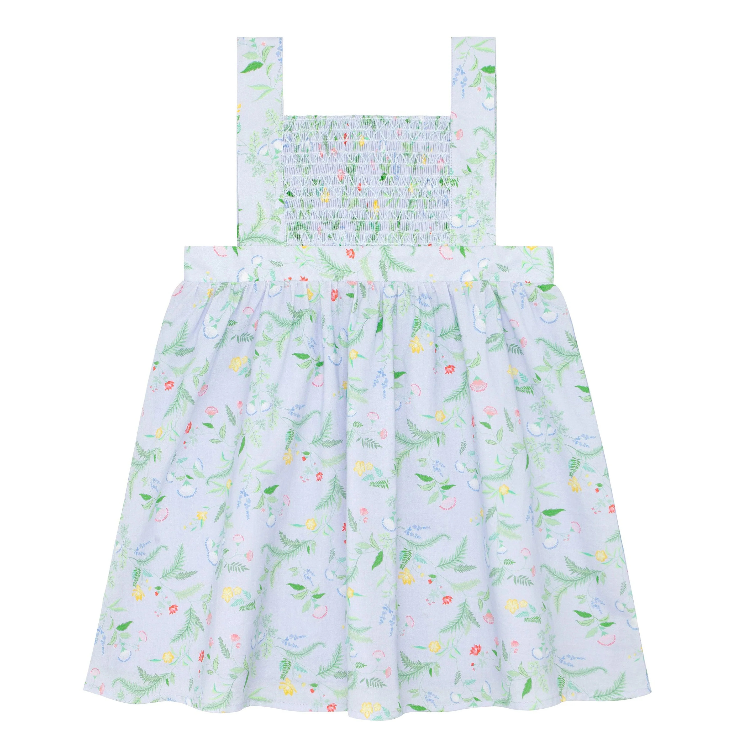 girls bay lavender smocked bib dress | minnow