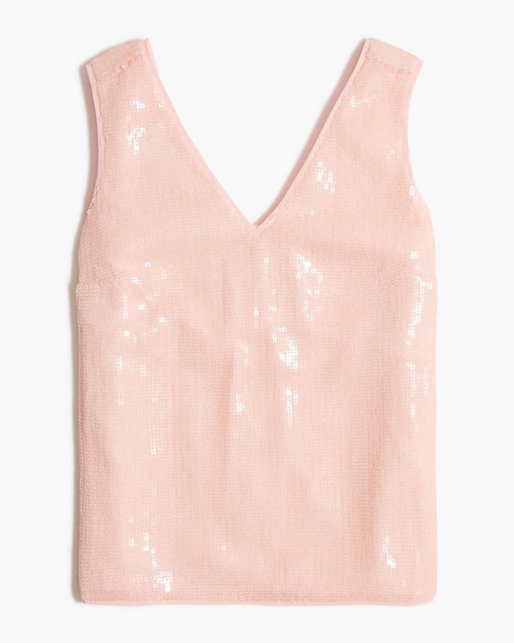 Sequin V-neck shell | J.Crew Factory
