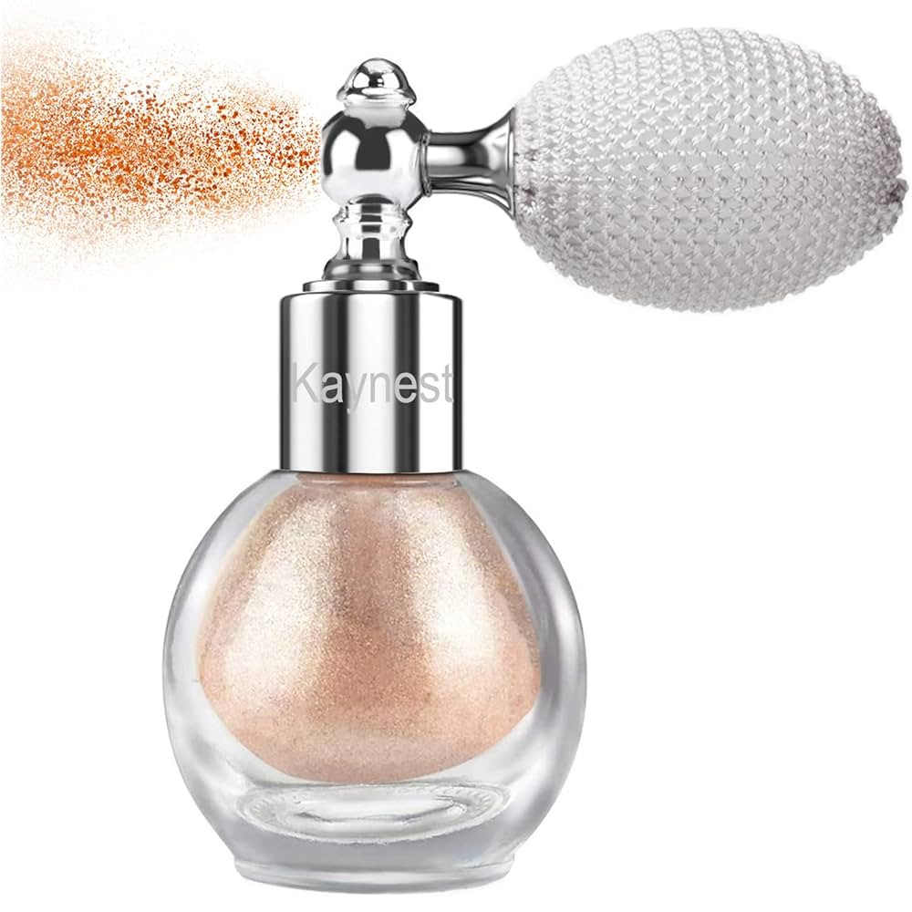 Champagne Highlighter Spray, Loose Shimmer Powder High Gloss Makeup Mist for Body, Face, Hair, Lo... | Amazon (US)