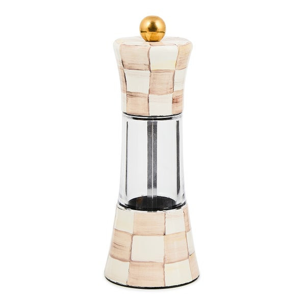 MacKenzie-Childs Mocha Check Grinder | MacKenzie-Childs