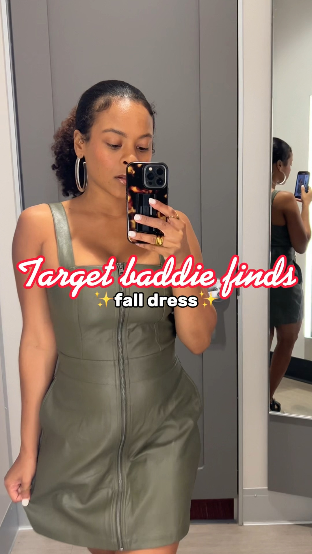 You need this faux leather mini dress for the fall season! 😍